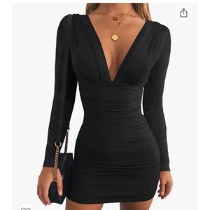 RUCHED BODYCON COCKTAIL DRESS